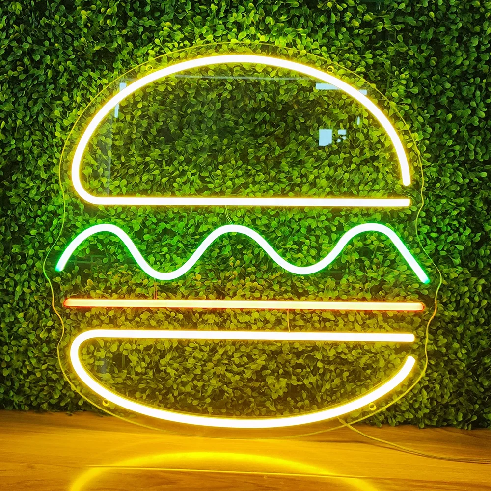 Oux الأكثر شعبية الحائط ثلاثية الأبعاد شعار كازينو النيون تسجيل دروبشيبينغ البيتزا النيون تسجيل لسطح المكتب لعبة غرفة ديكور #4