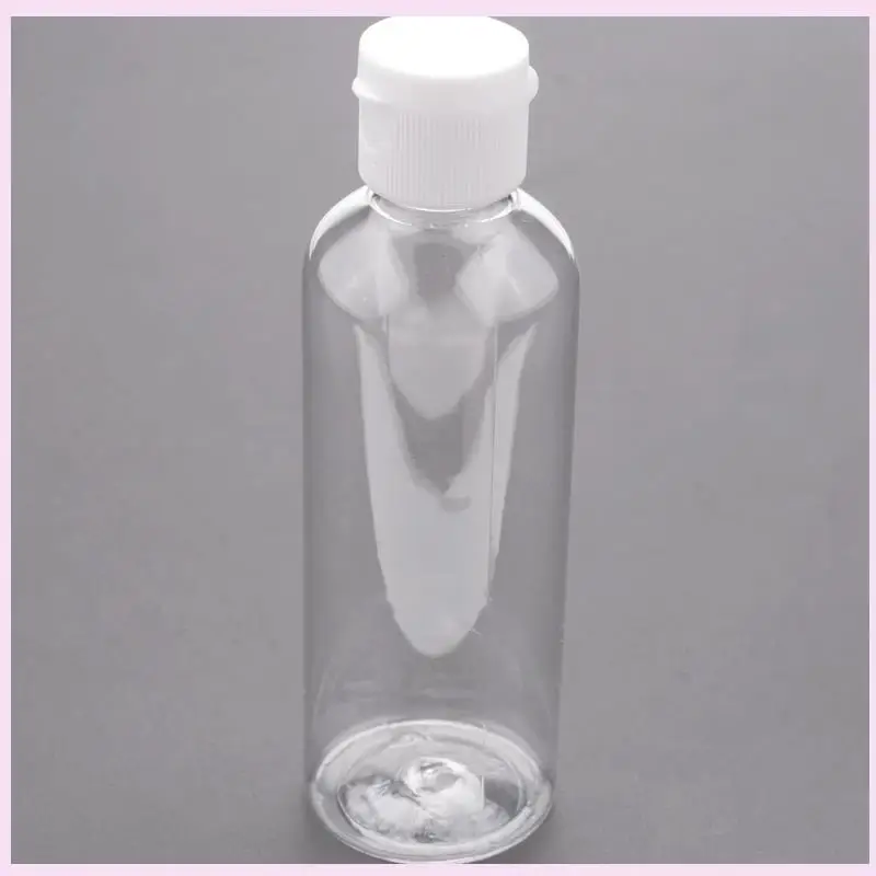 B25B 12 X 100Ml Plastic Clear Flip Bottles Travel Shampoo Lotion Cosmetic Container
