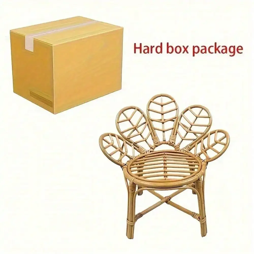 

Newborn Photography Props Baby Rattan Flower Chair Infant Furniture Rattan Peacock Chair Bed Basket Shooting Studio Accessories