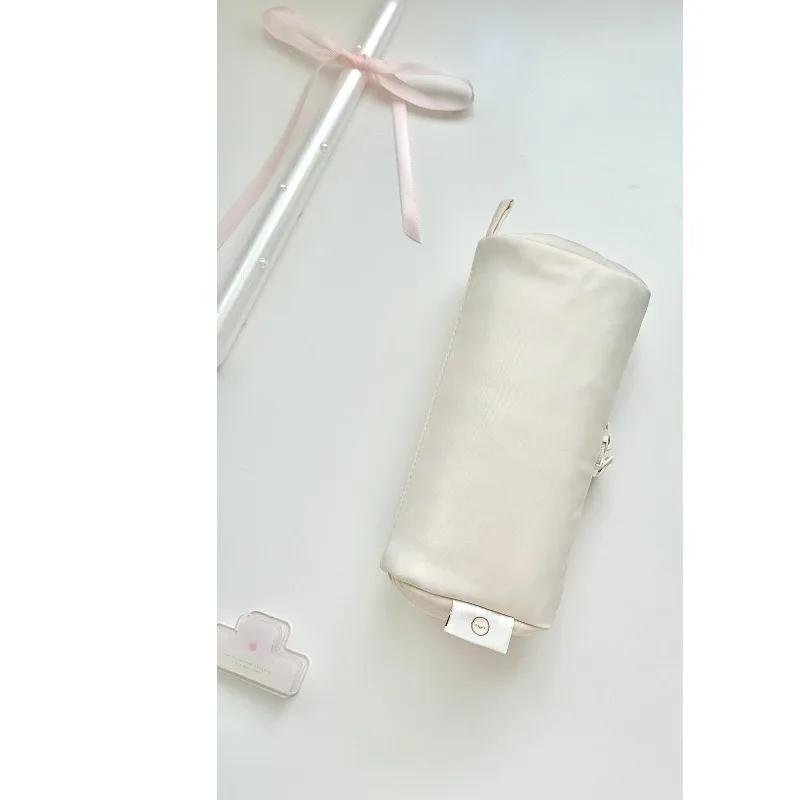 Nylon waterproof soft call mesh interlayer storage pencil case large capacity stationery box