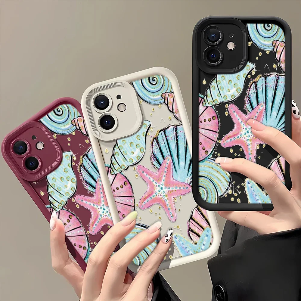 

Marine Organism Phone Case For IPhone 16 15 14 13 12 11 Pro XS Max 7 8 Plus X XS XR Cover Case Funda Bumber For IPhone 16 Case