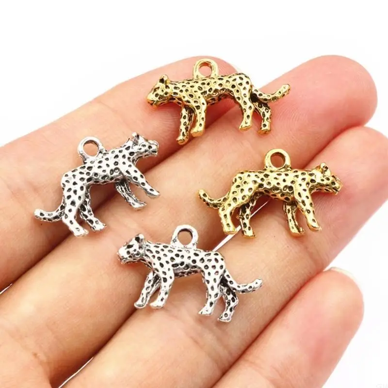 

20pcs Decorative Leopard Pendants for Animal Themed Accessories Necklace Charm C71A