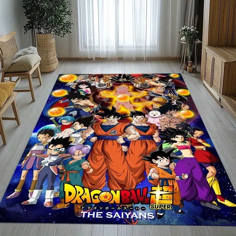 Goku D-Dragon Ball Anime Super Saiyan Non-Slip Large Area Rug for Living Room,Bedroom Playroom Carpet Mat for Sofa,Home Decor