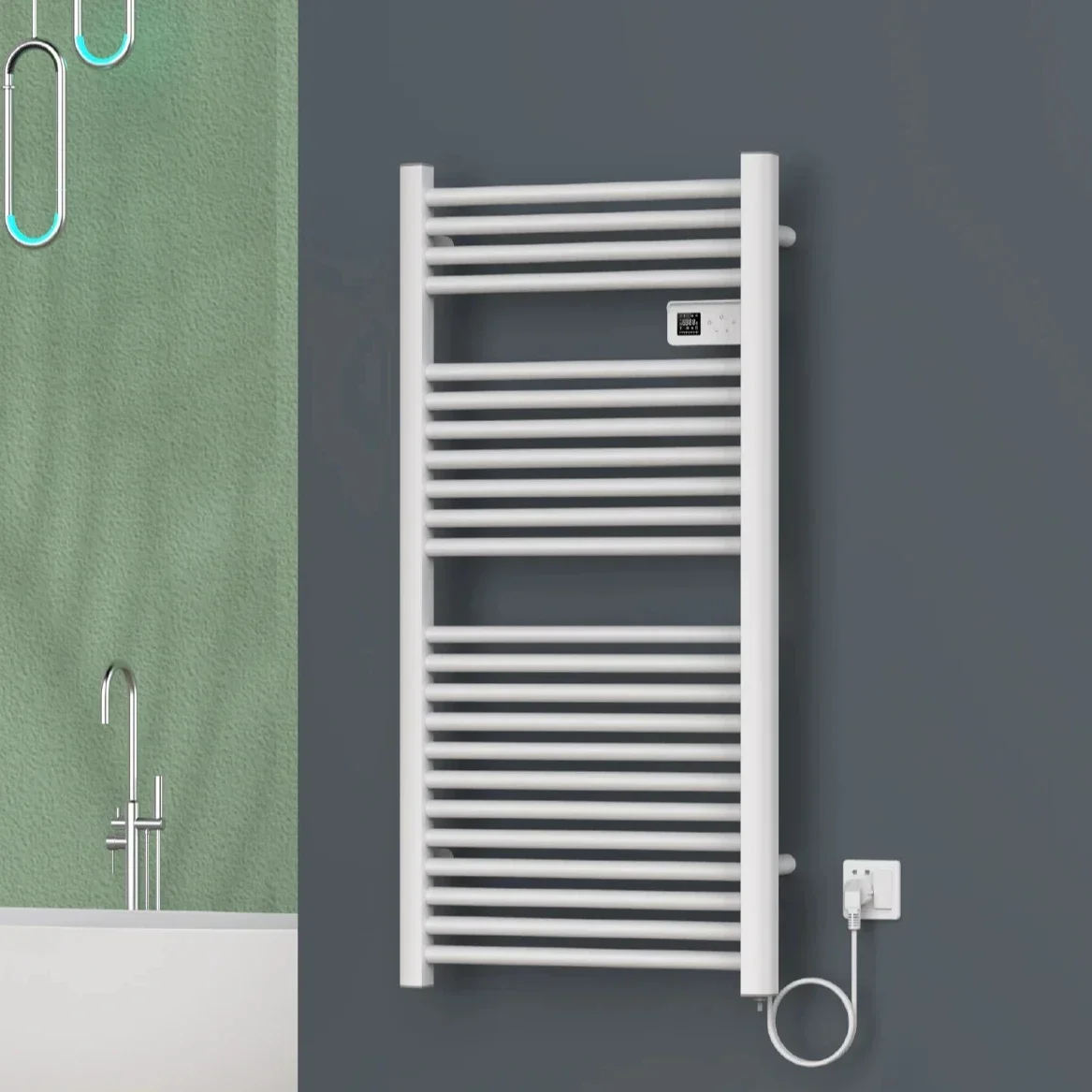 AVONFLOW Steel Electric Heating Towel Rack Bathroom Heated Rail Towel Warmer