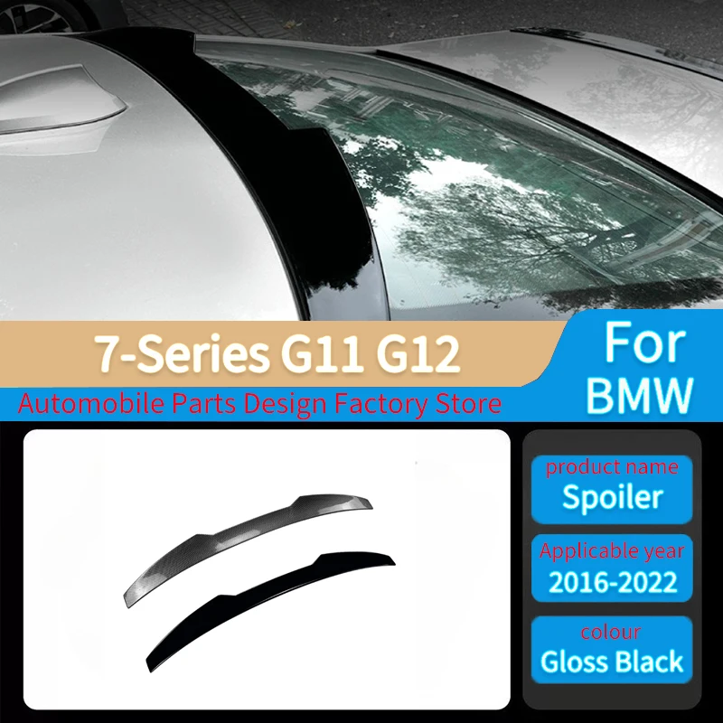 

For BMW 7-Series G11 G12 2016 2017 2018 2019 2020 2021 2022 Car Rear Roof Window Trunk Lip Body Kit Exterior Guard Modification