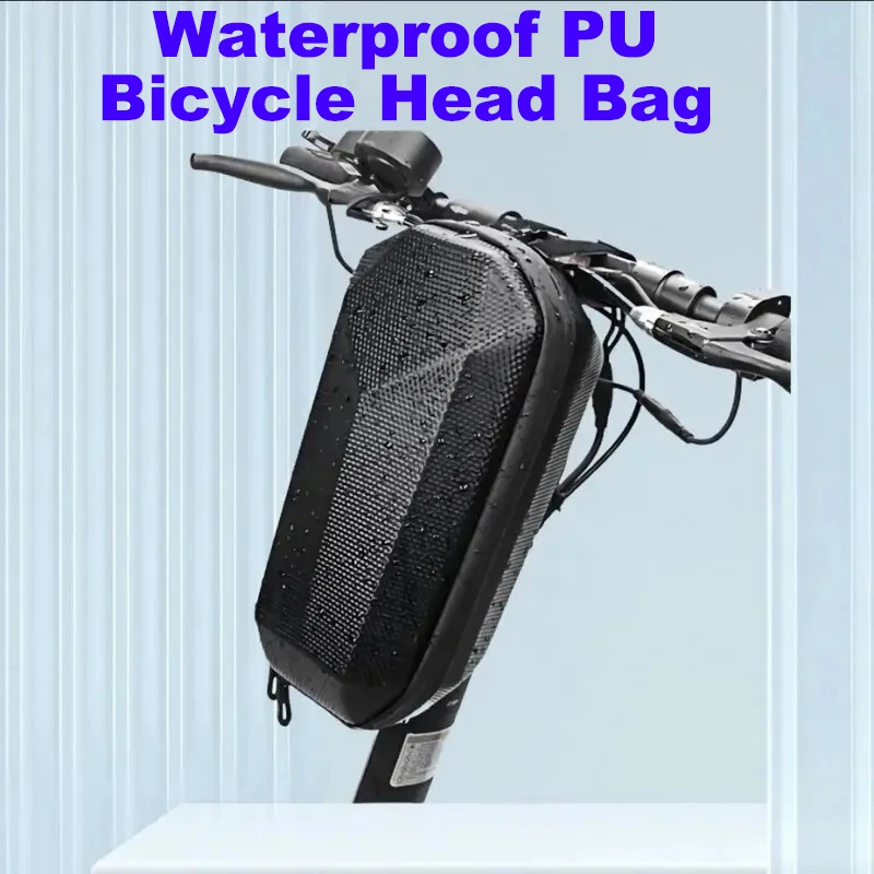 

4L Big Capacity Waterproof PU Hard Shell Bicycle Head Bag MTB Bike Top Tube Frame Storage Bags Portable Handlebar Bag Accessory