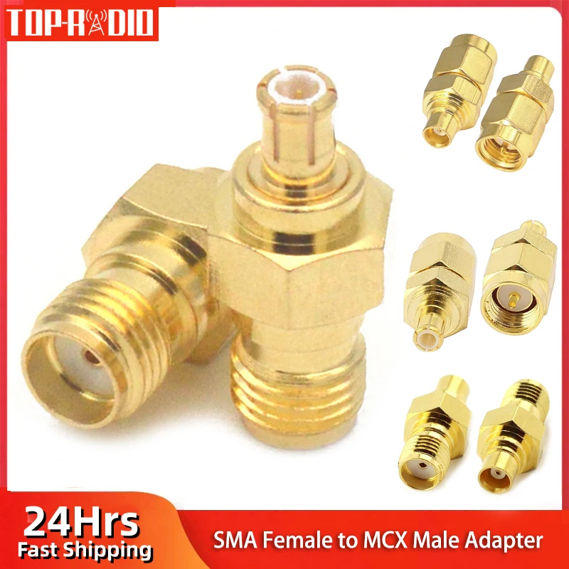 1 Piece RF Coaxial Connector SMA Female to MCX Male Plug MCX to SMA Adapter for WiFi Antenna