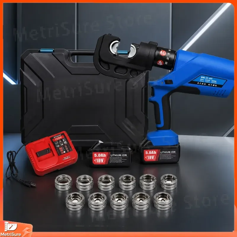 EZ-400 Battery Powered Hydraulic Crimping Tool 16-400mm2 Cable Lug Terminal Crimper Wire Connector Plier Compression