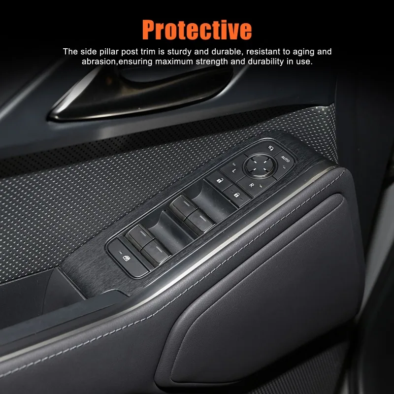 4pcs ABS Carbon Fiber For 2024-2026+ Lexus GX Window Regulator Panel Trim Frames Stickers Car Interior Accessories