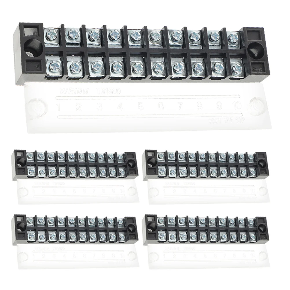 

5pcs -1510 Fixed Terminal Pole Bridging Connector Din Rail Jumper Insert For Electrical Connections Wiring Solution