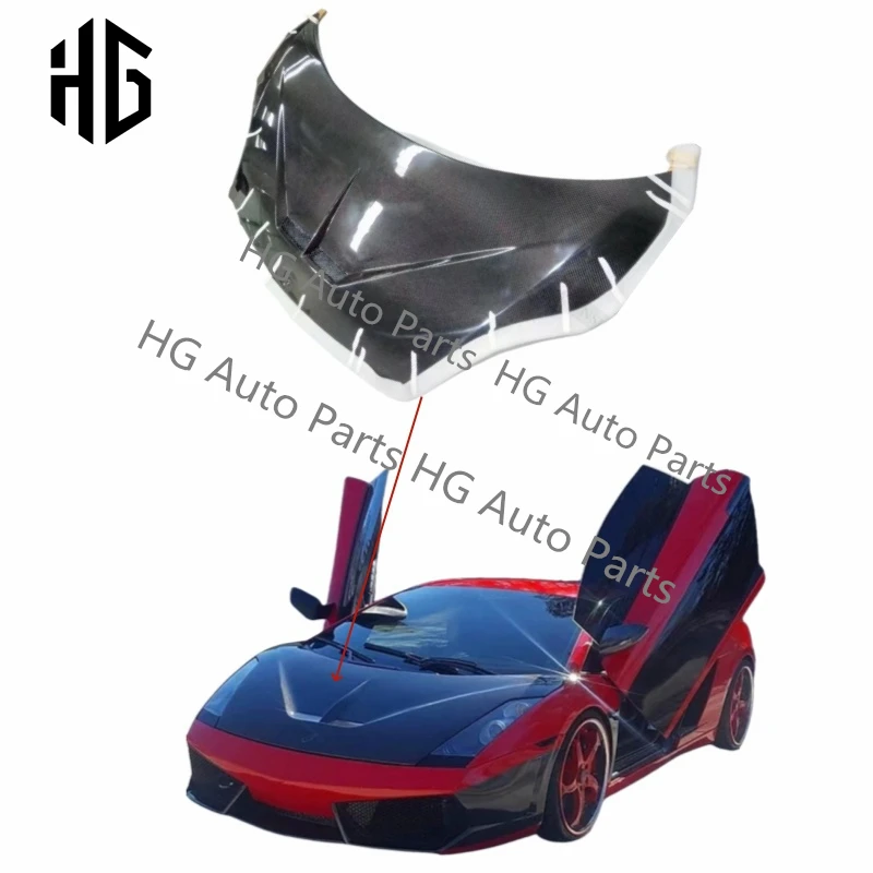 

Car Accessories Real Carbon Fiber Bonnet Hood For 2008 Lamborghini Gallardo LP550 LP560 LP570 Car Engine Hood Covers