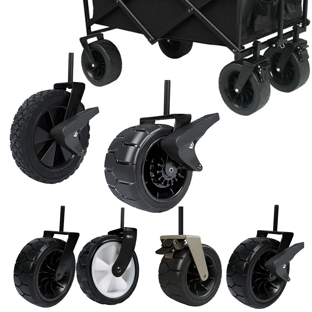 

Collapsible Outdoor Utility Wagon Folding Garden Cart With 8-Inch Off-Road Wheels Adjustable Handle & Cup Holders For Camping