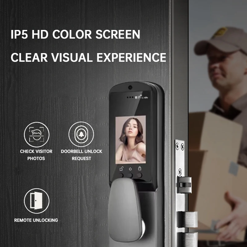 Digital Electronic Smart Door Lock with Wifi Face Smart Lock Code Password Biometric Fingerprint Lock