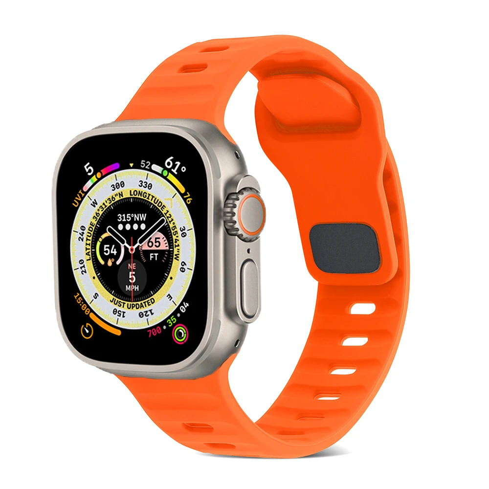 Cinturino in Silicone per cinturino Apple Watch 49mm 45mm 44mm 41mm 40mm 42mm 38mm bracciale sportivo Correa iWatch serie UItra 8 7 6 5 4 3 SE