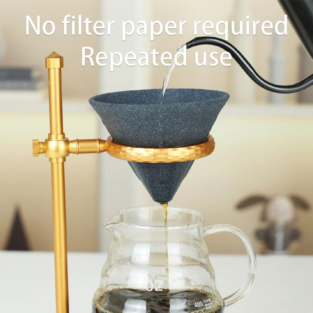 ABFW Microporous Ceramic Coffee Filter,Coffee Drip Cup, No Need for Filter Paper, Reusable Suitable for Tea and Coffee