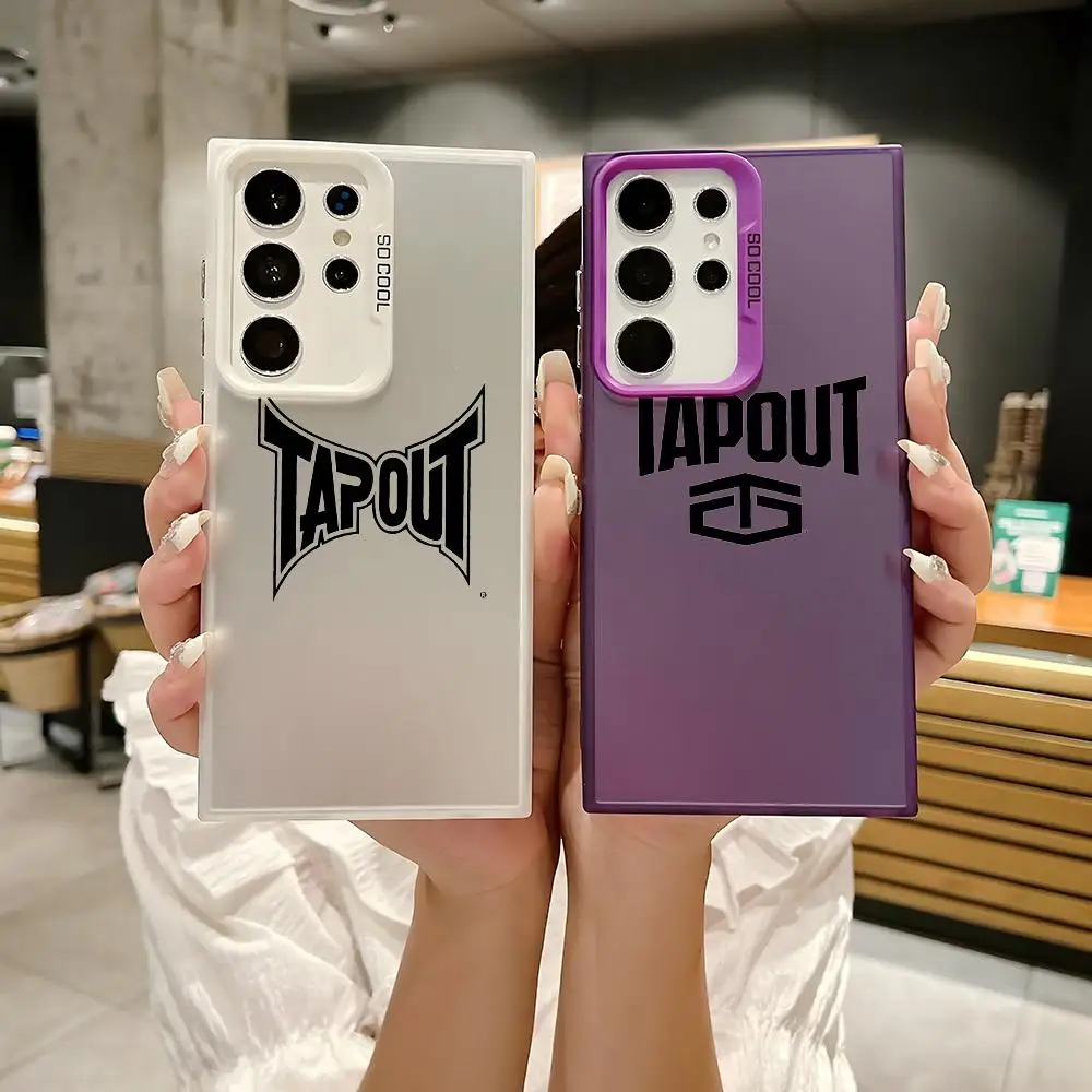 T-Tapout Clothing Brand Phone Case For Samsung Galaxy S25 Edge S24 S23 S22 S21 S20 Ultra Funda Silicone Silver Phone Case