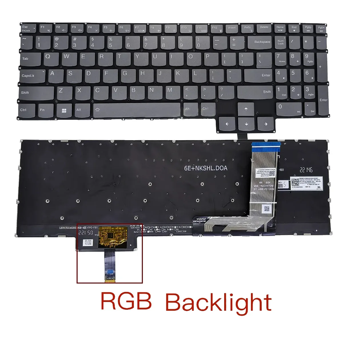 

Клавиатура с RGB-подсветкой для Lenovo Gaming 3 15IAH7 Y9000X IAH7 R9000X 15ARH7, ноутбук на английском языке SN21F36152 PT5SYXBG PK133QV3B00