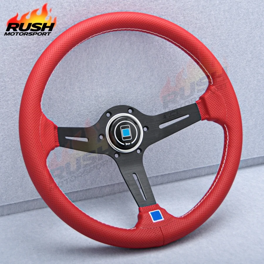 

Red Blue JDM Steering Wheel Classic Racing Sports Car Steering Wheel PC-ST17