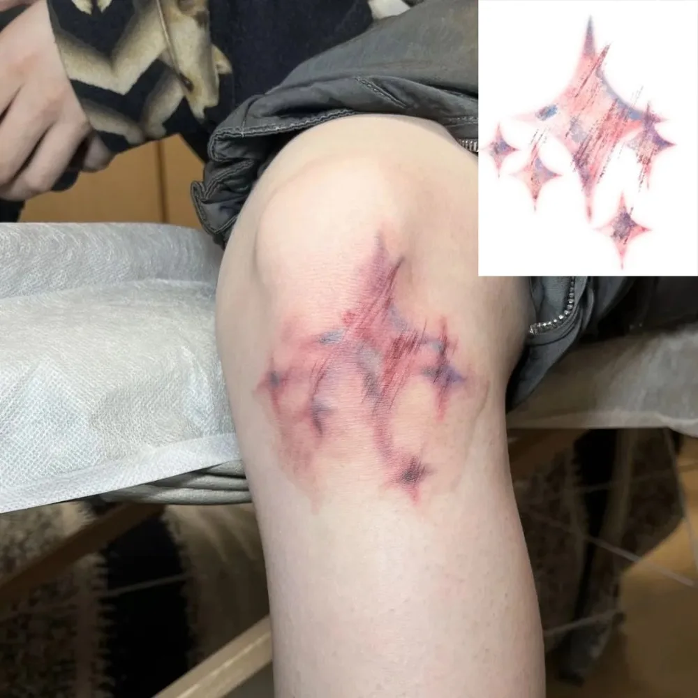 

1/4Pcs New 3D Wound Bruising Temporary Tattoos Realistic Waterproof Fake Lasting Scar Sticker Special FX