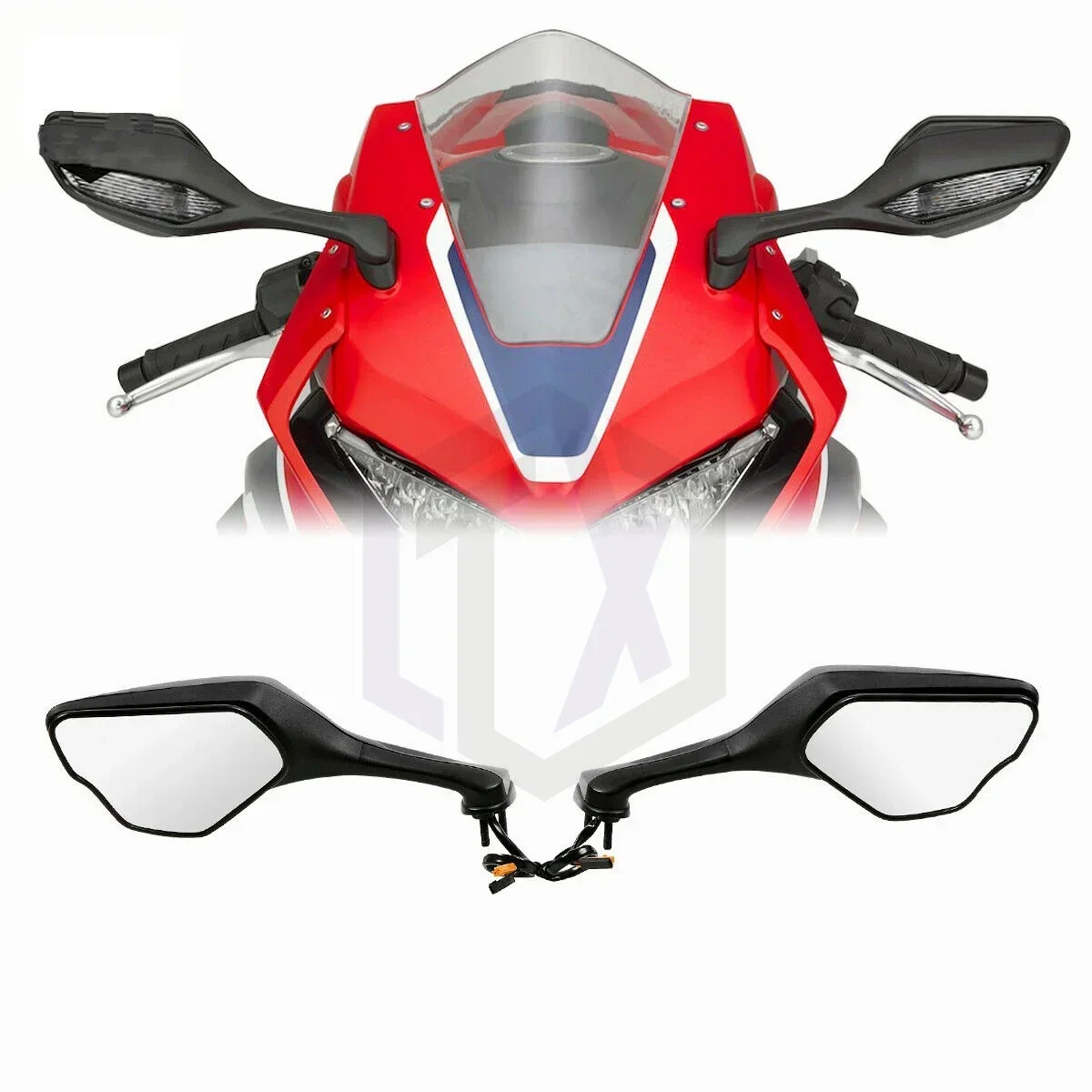 

Motorcycle Accessories for Honda Cbr1000rr 17-19 Years Rearview Mirror Reflector with Turn Signal Led Honda Accessories