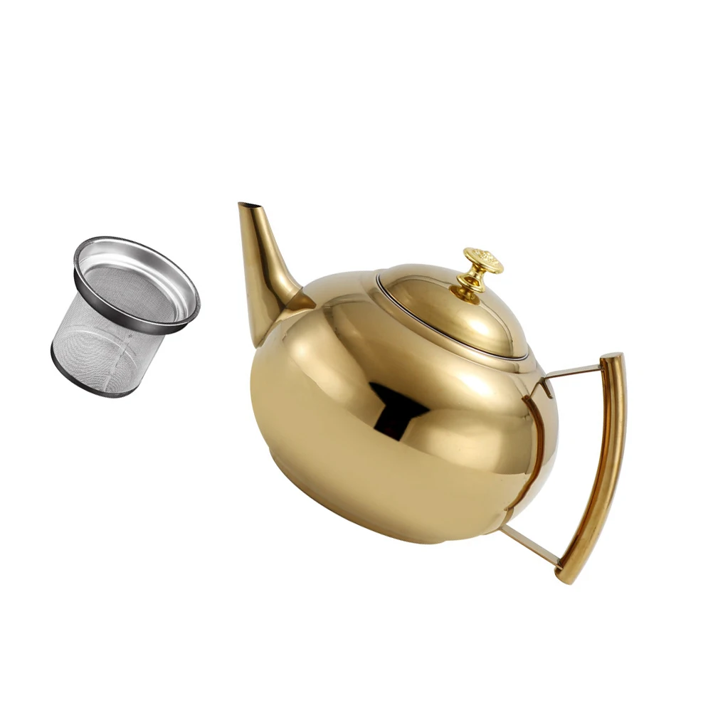 

Tea Pots Kettle Teapot Handle Stainless Steel Teapots for Stove Top Filter Miss