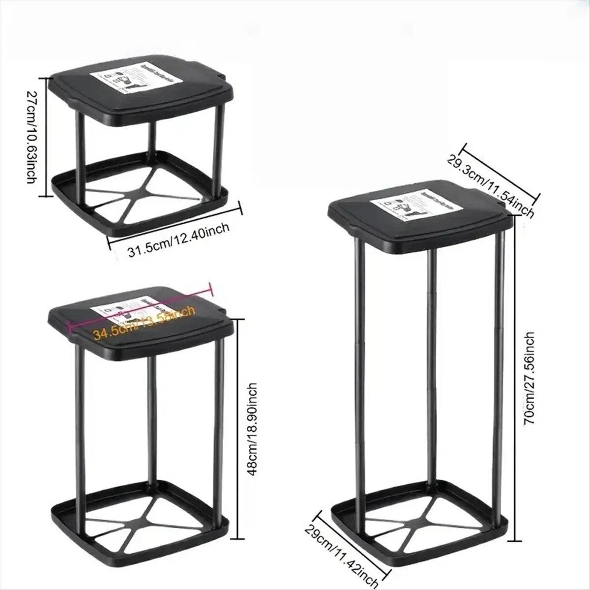 ABKM Fold Trash Can - Foldable Indoor/Outdoor 13 Gallon Garbage Bin for Camping, Parties, Home & Events