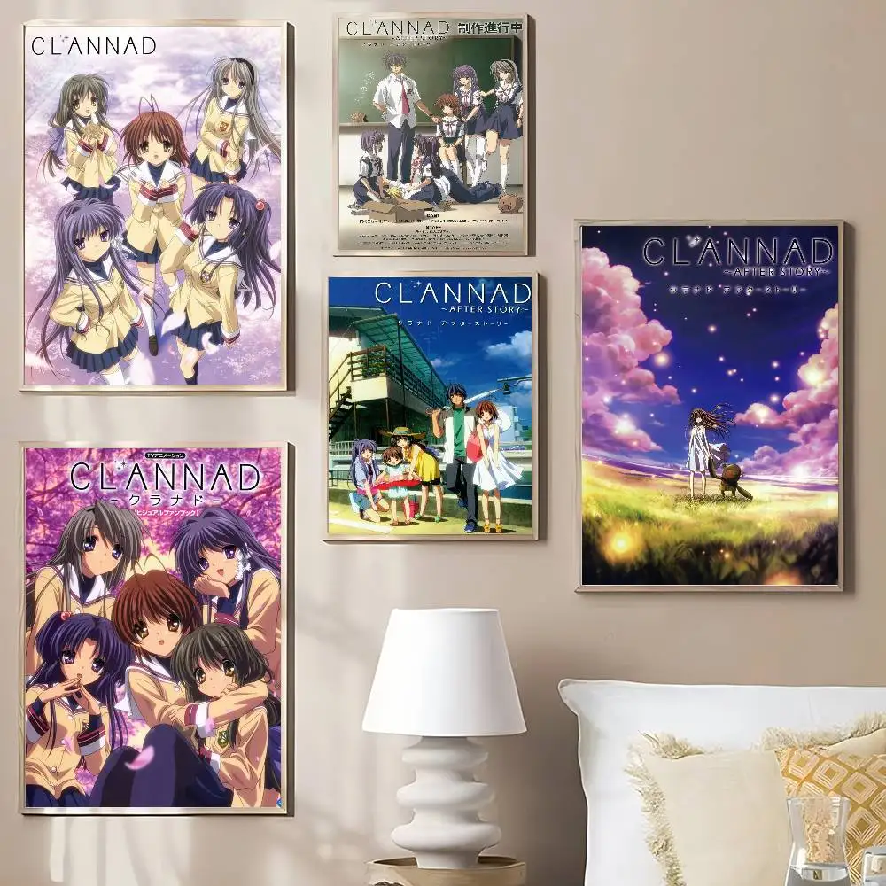 

Anime C-CLANNAD Poster Waterproof Paper Sticker Coffee House Bar Room Wall Decor