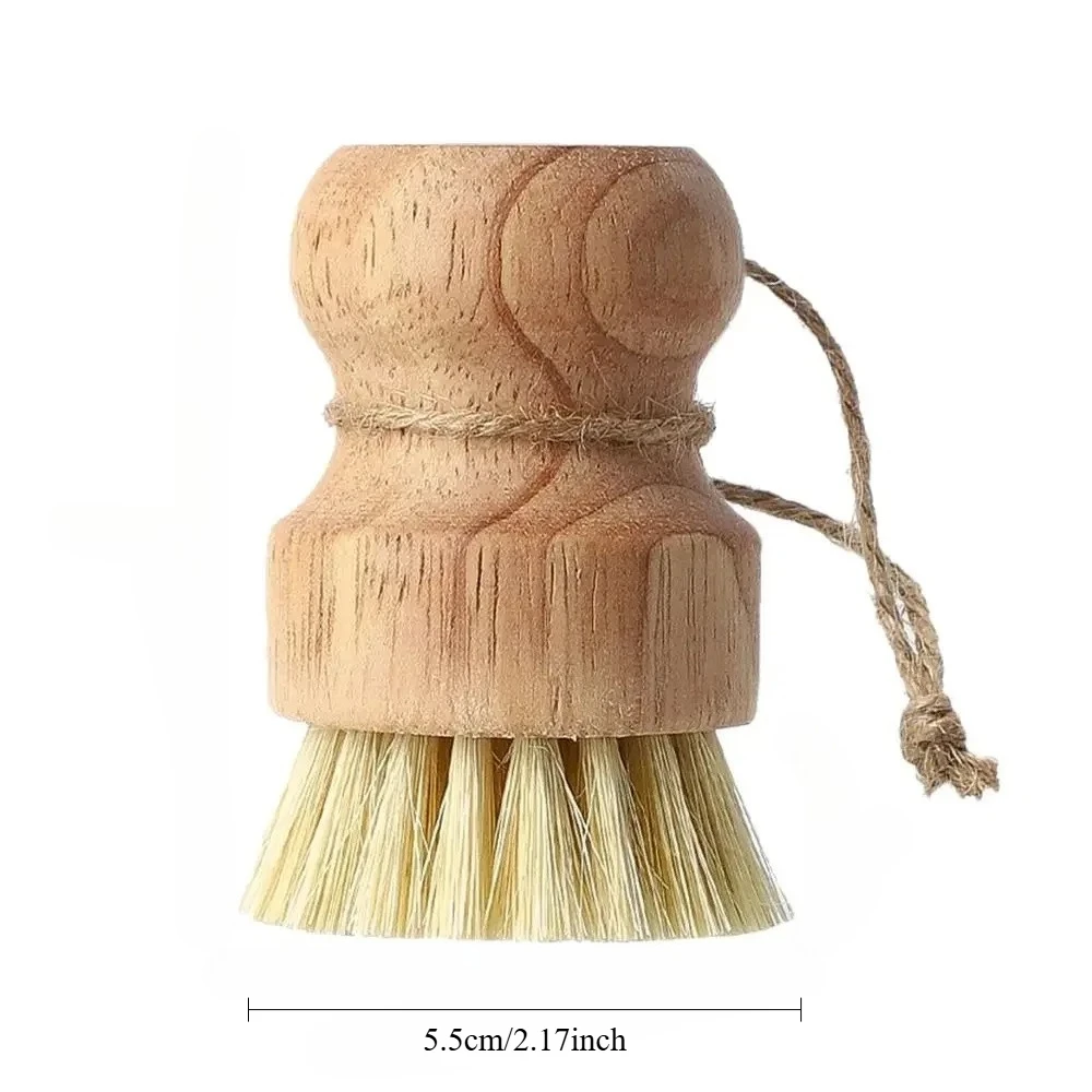 Kitchen Cleaning Brush Wooden Dish Brush with Natural Sisal and Coconut Durable Portable Eco Friendly Zero Waste