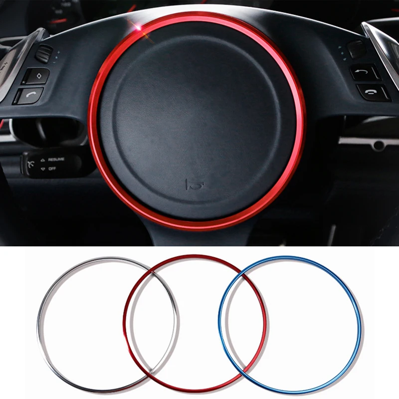 

For Porsche Cayenne Panamera Macan 911 Steering Wheel Ring Decoration Trim ​Aluminum Alloy Accessories