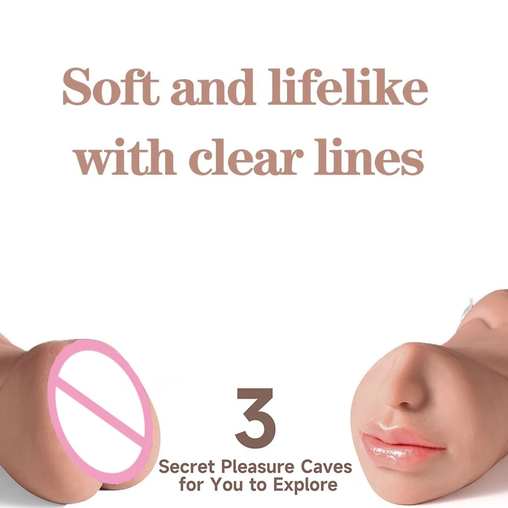 トラクロッドM2 3in1リアルハーフセックスドール 口腔・膣・肛門 メンズオナホール 男性用 3チャンネルデザイン セックス玩具 ポケットプッシー