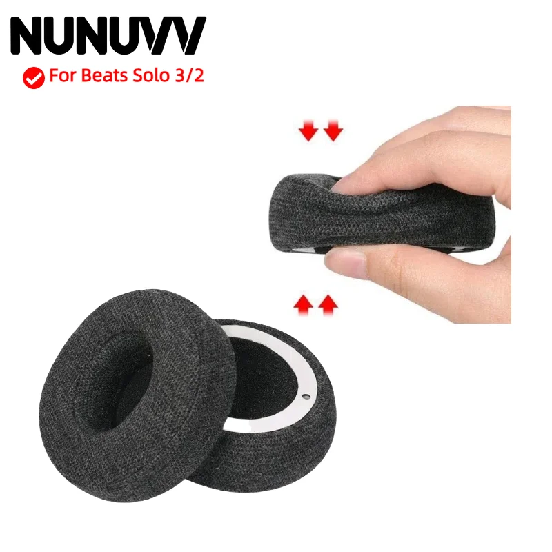 

Earphone pads For Beats Solo 3/2 replacement Earpads headphones Earmuffs Soft Mesh cloth Memory Covers Sponge Protein