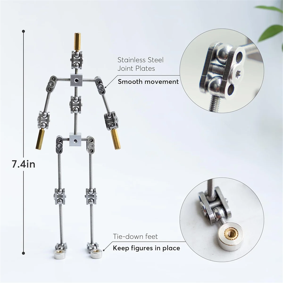 

CHCH Armature Kit - DIY Metal Puppet Figure Skeleton, Easy to Assemble, Animated Character Design, for Stop Motion Animation
