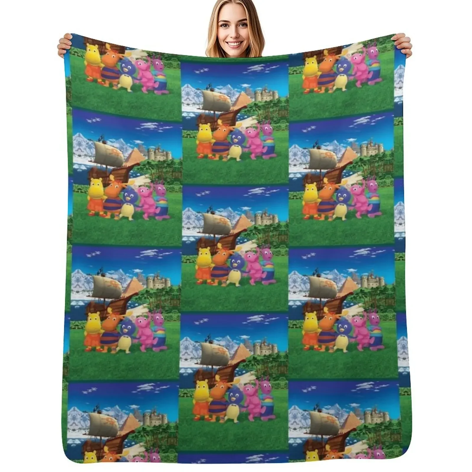 

The Backyardigans Scenery Throw Blanket warm winter Heavy Personalized Gift Blanket