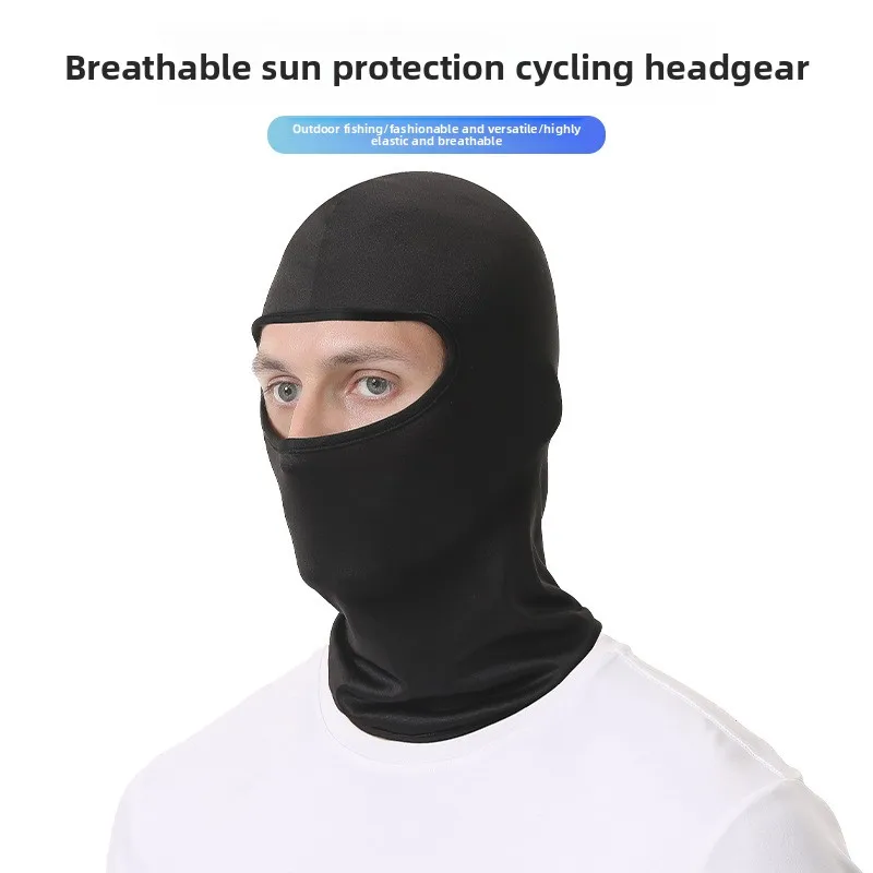

Ice silk sunscreen hood Men's summer motorcycle riding mask Women's outdoor fishing face protection Locomotive windproof