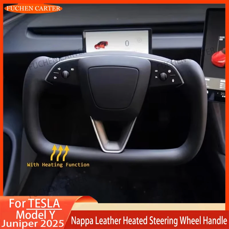 

2025 Yoke Handle for New Model Y Juniper Heating Yoke Steering Wheel For Tesla Personalized Racing Leather Customized Accessory