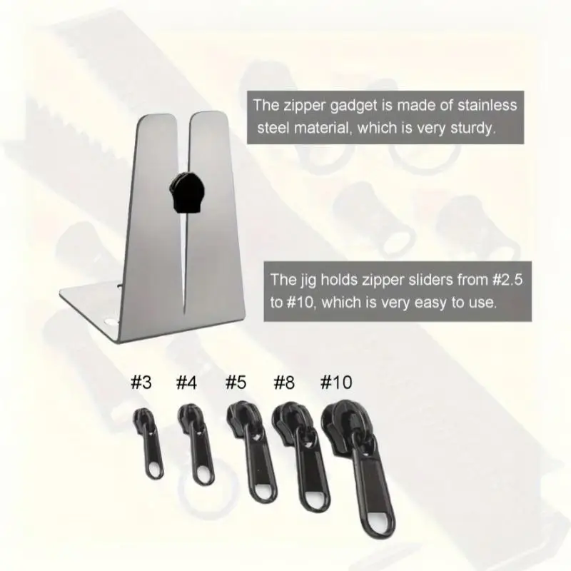 New Stainless Steel Zipper Clamp Tool Quick Installation Assistant For Sewing Zipper Repair DIY Quick Installation Assistant