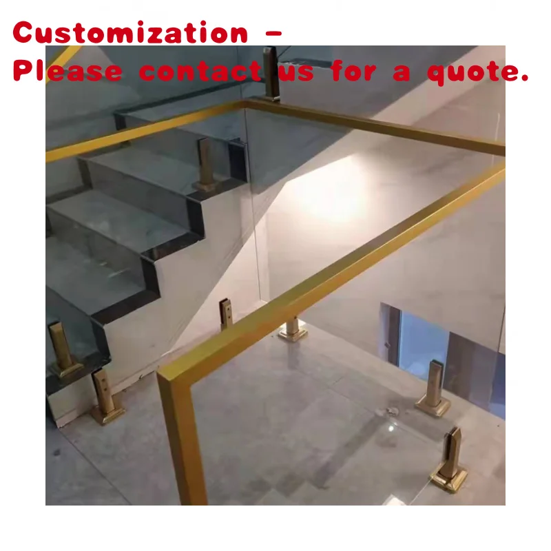 custom.BNS Aluminium Frame Staircase Balustrades Handrails Tempered Glass Railing Adjustable Frameless Balcony Glass Balustrade