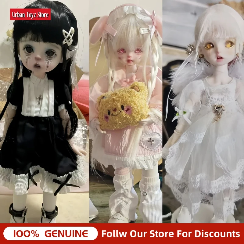 1/6 Mjd Custom Repainted Bjd Full Set Handmade Lolita Outfit Dress Up Movable Doll Collectible Gift For Custom Doll Collectors