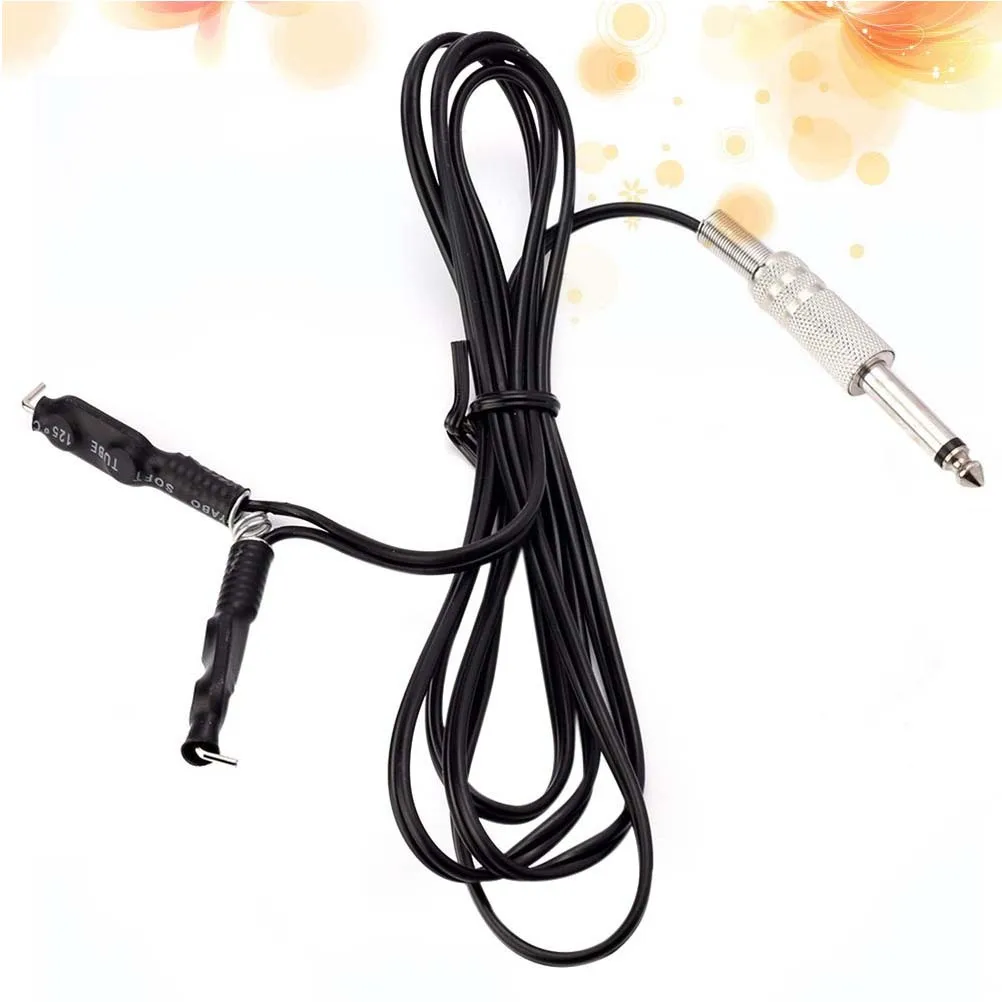

1Pcs Black Silicone Tattoo Clip Cord High Resistant Soft Flexible Fireproof Clip Cord for Machine Power Supply