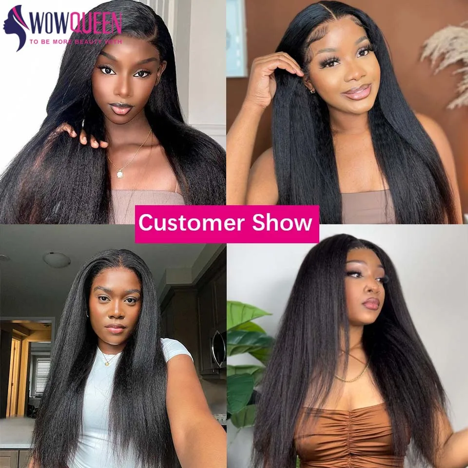 Mèches Brésiliennes Naturelles Crépues Lisses Yaki, Cheveux Bruts, 100% Remy, Extensions, 30 32 Pouces, 1/3/4 Pièces