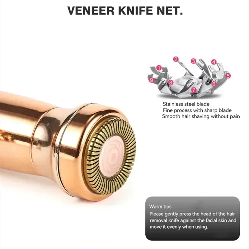 4 in 1 Electric Eyebrow Trimmer Mini Epilator Lipstick Facial Mini Hair Removal Portable Face Armpit