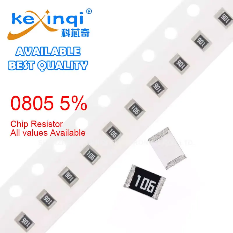 (100 uds) 0805 resistencia SMD 5% 0.1R ~ 10M 0R 10K 1K 4,7 K 100K 10K 100R 10R 2K 330R 470R 5,1K 200R 220R 47K 22R 1M 5,1 510 R K Ohm