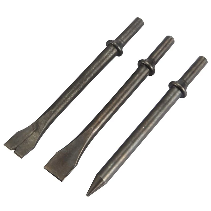 Kit di strumenti per punte a scalpello pneumatico per martello pneumatico per levigatura resistente da 6 pezzi