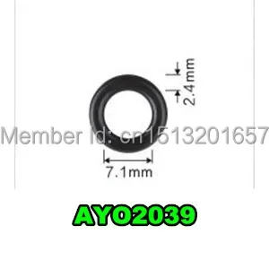 200pcs fuel injector rubber orings  7.1*2.4mm auto spare parts fuel injector seals  for denso injector (AY-O2039 )