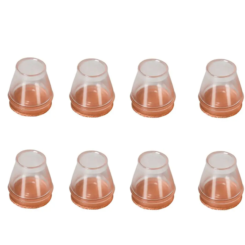 

8pcs TPR Silicone Chair Feet Cover Round Rubber Chair Feet Pads Non-Slip with Felt Chair Leg Caps Furniture