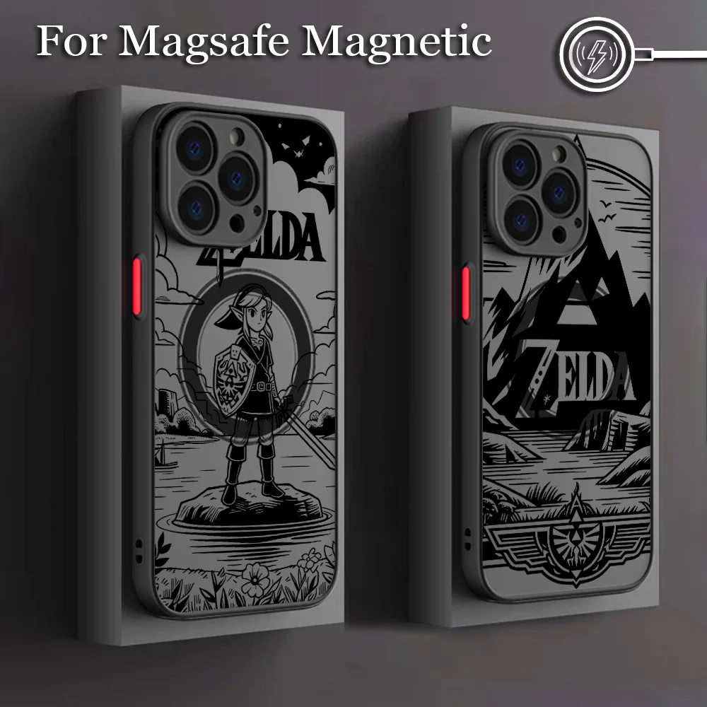 Heißer Verkauf: The Legend of Zelda Handyhülle für iPhone 17 16 15 14 13 12 11 Pro Max Mini XR XS X 7 8 Plus – Mattierte magnetische Rückseite