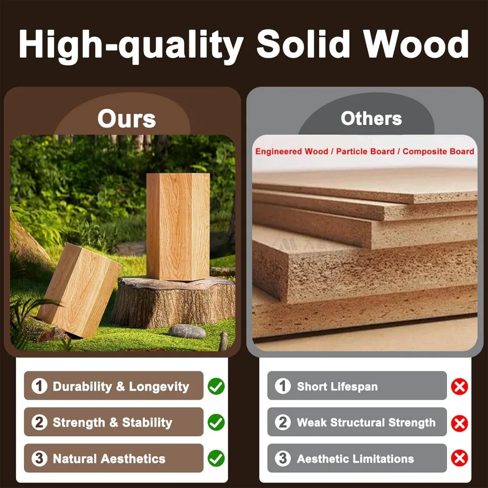 برج رف كتب خشبي دوار بخمس طبقات مع درج وعجلات، وخزانة كتب دوارة قائمة بطول 72 بوصة #4