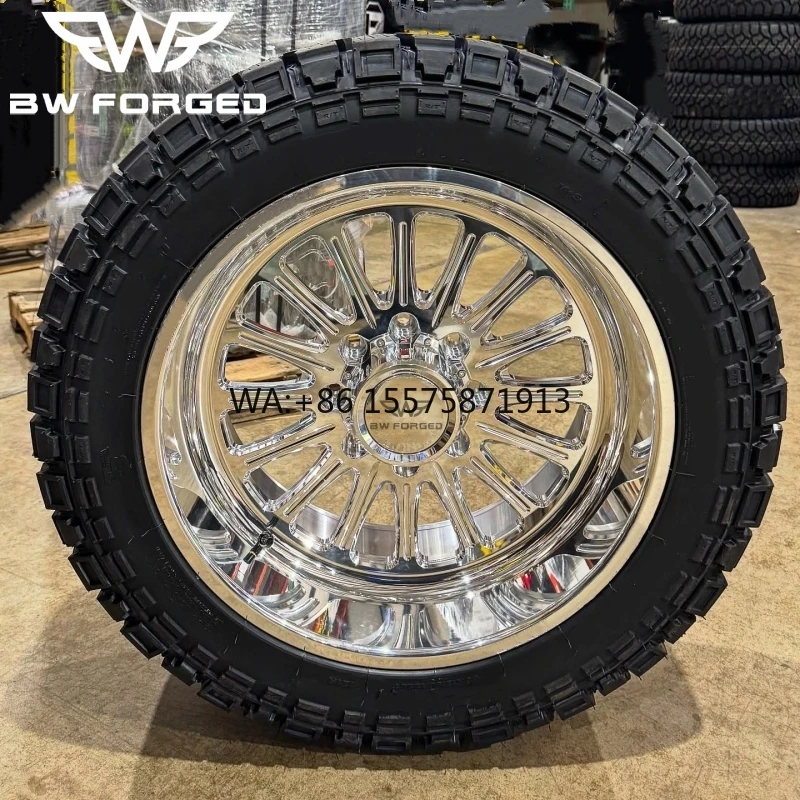 

Polished Chrome Forged Super Single Wheel 20x10 22x10 22x12 24x12 24x14 for F150 Silverado1500 . 6x139.7 8x180 8x165.1 6x5.5