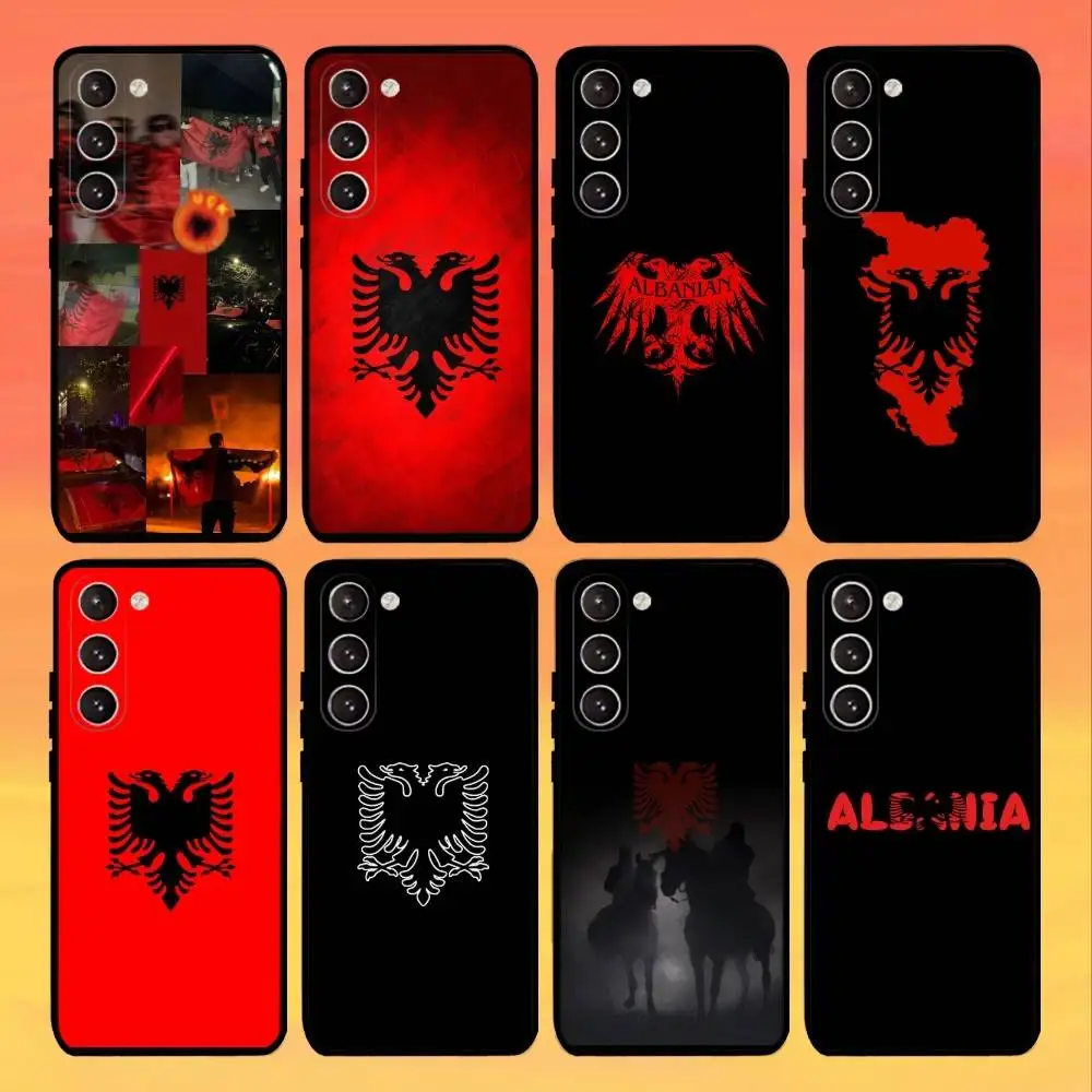 

A-Albanian L-Illyrian Flag LOGO Phone Case For Samsung Galaxy A73,21,22,32,71,53,52,51,80,5G Soft Black Cover