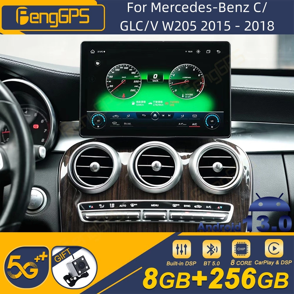 

For Mercedes-Benz C/GLC/V W205 2015 - 2018 Android Car Radio Wireless Carplay Stereo Receiver Autoradio Multimedia Player GPS